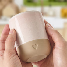 Load image into Gallery viewer, Mug (without handle) heart motif - green