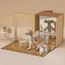 Load image into Gallery viewer, Ballet mice in dance studio - little sister & brother