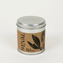 Load image into Gallery viewer, Bay & rosemary scented tin candle