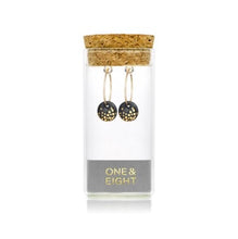 Load image into Gallery viewer, Black ivy earrings