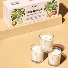 Load image into Gallery viewer, Botanical gift set of 3 votive candles