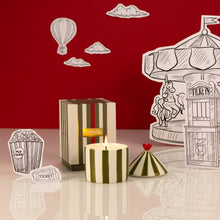 Load image into Gallery viewer, Carnival candle - charcoal & matcha