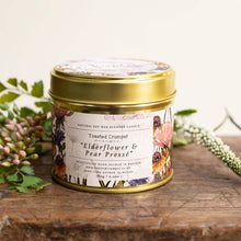 Load image into Gallery viewer, Elderflower & pear presse tin candle