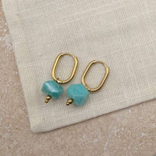 Load image into Gallery viewer, Everyday oval amazonite earrings
