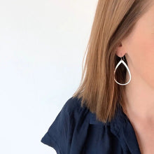 Load image into Gallery viewer, Hammered tear drop earrings - silver & gold