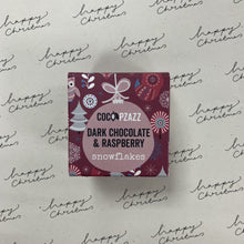 Load image into Gallery viewer, Dark chocolate & raspberry snowflakes