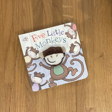 Load image into Gallery viewer, Five little monkeys finger puppet book