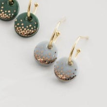 Load image into Gallery viewer, Gold mist hoop studs - dove grey