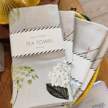 Load image into Gallery viewer, In bloom tea towel - green flowers