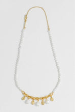 Load image into Gallery viewer, Pearl & molten pebble charm necklace