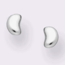 Load image into Gallery viewer, Pebble stud stacker earrings - silver