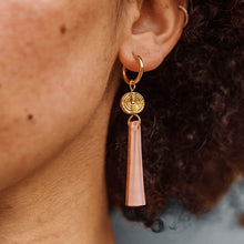 Load image into Gallery viewer, Power drop hoop earrings - dusky lilac