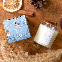 Load image into Gallery viewer, Robin (winter love) mini votive boxed candle