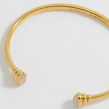 Load image into Gallery viewer, Cabochon open bangle - rose quartz