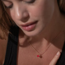 Load image into Gallery viewer, Heart enamel necklace - ruby