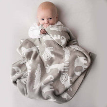Load image into Gallery viewer, Safari blanket - grey & white