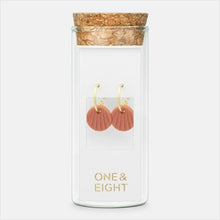Load image into Gallery viewer, Porcelain scallop earrings - coral