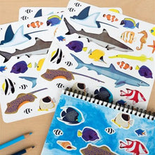 Load image into Gallery viewer, Sharks tube of colouring pencils
