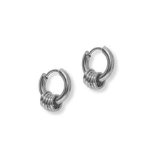 Load image into Gallery viewer, Sienna hoop earrings - silver