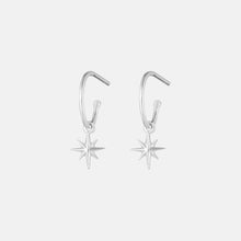 Load image into Gallery viewer, Starlight hoop stud earrings - silver