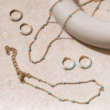 Load image into Gallery viewer, Enamel necklace - sky blue