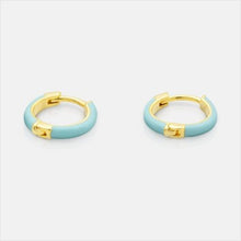 Load image into Gallery viewer, Enamel earrings - sky blue