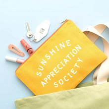 Load image into Gallery viewer, Sunshine appreciation society pouch - yellow