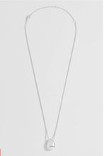 Load image into Gallery viewer, Teardrop pendant necklace - silver