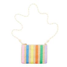 Load image into Gallery viewer, Striped straw bag
