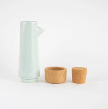 Load image into Gallery viewer, Earthware oil/balsamic bottle - aqua