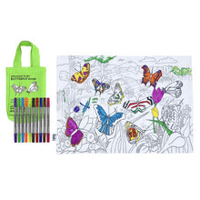 Load image into Gallery viewer, Butterflies placemat to go - colour in & learn