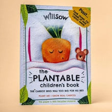 Load image into Gallery viewer, Plantable book - the carrot who was too big for his bed