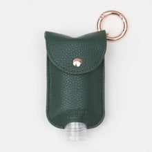 Load image into Gallery viewer, Hand gel holder - dark green (inc. refillable small bottle)