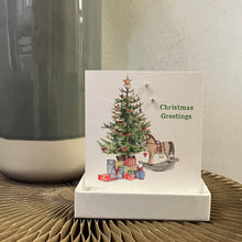 Load image into Gallery viewer, Boxed earring card - Christmas tree & rocking horse