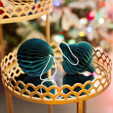 Load image into Gallery viewer, Paper honeycomb hanging dec - kraft/gold