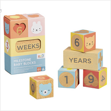 Load image into Gallery viewer, Wooden baby milestone blocks