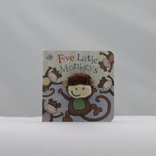 Load image into Gallery viewer, Five little monkeys finger puppet book