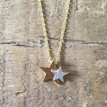 Load image into Gallery viewer, Double star necklace