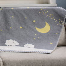Load image into Gallery viewer, Finn 'moon over sheep' blanket - grey