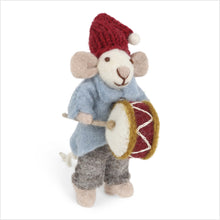 Load image into Gallery viewer, Christmas decorations - orchestra mouse w/ drum - small
