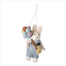 Load image into Gallery viewer, White bunny boy with blue trousers &amp; balloons
