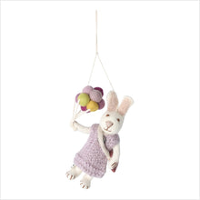 Load image into Gallery viewer, White bunny boy with blue trousers &amp; balloons
