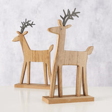 Load image into Gallery viewer, Wooden reindeer dec
