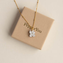 Load image into Gallery viewer, Blob bloom necklace - pearly white &amp; gold
