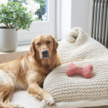 Load image into Gallery viewer, Dog toy - orange tweed bone - small
