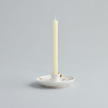 Load image into Gallery viewer, Candle holder - gold brushmarks
