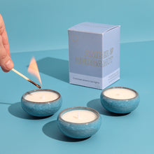 Load image into Gallery viewer, Contemporary kiln tea lights - blackberry &amp; cedarwood

