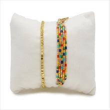 Load image into Gallery viewer, Crocus layer multicoloured bracelet stack
