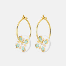 Load image into Gallery viewer, Mint mosaic earrings
