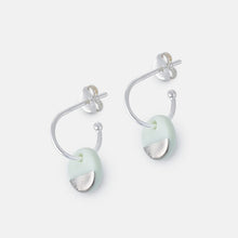 Load image into Gallery viewer, Mint silver dipped earrings
